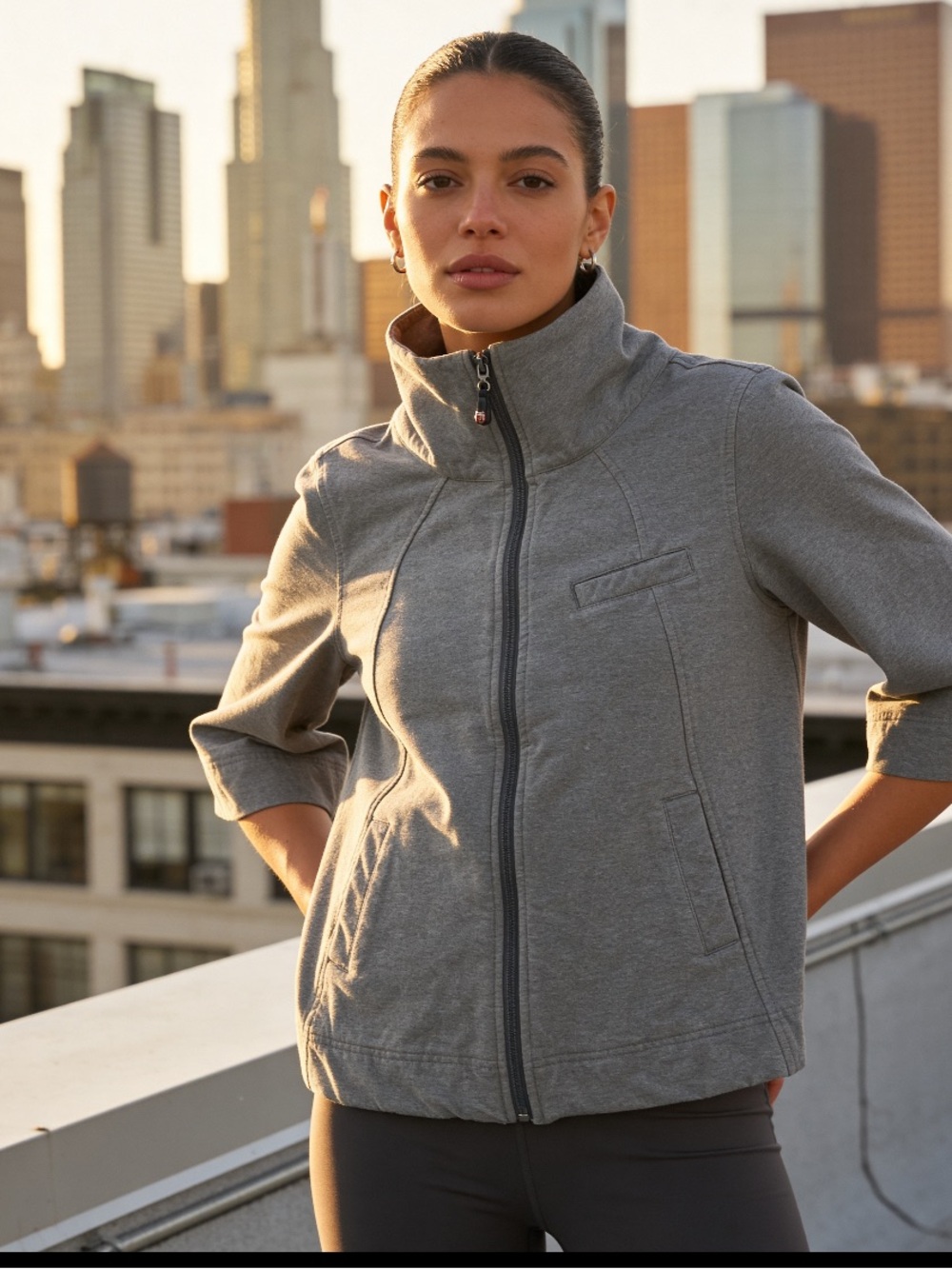 lululemon athletica Gray Bomber Jacket